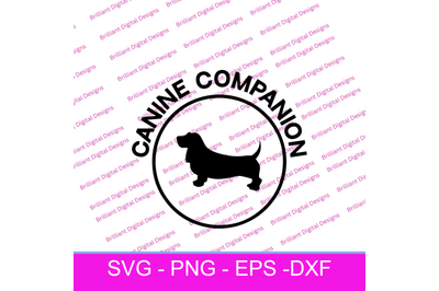 CIRCLE ICON DOG  CANINE COMPANION SVG