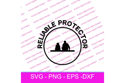 CIRCLE ICON FATHER  RELIABLE PROTECTOR SVG