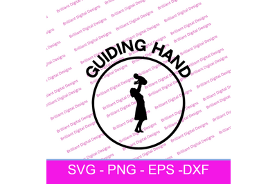 CIRCLE ICON MOTHER  GUIDING HAND SVG