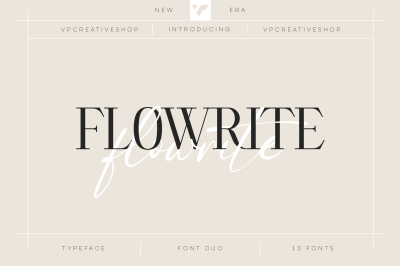 Flowrite - modern font duo, 13 fonts