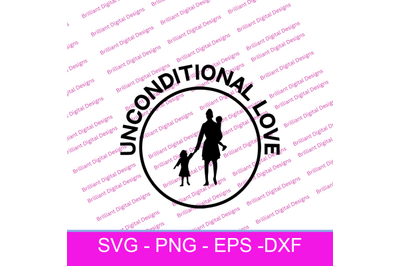 CIRCLE ICON MOTHER  UNCONDITIONAL LOVE SVG