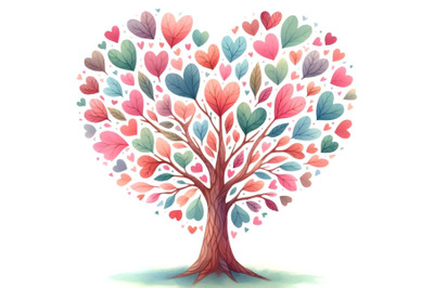 A tree with heart-shaped leaves