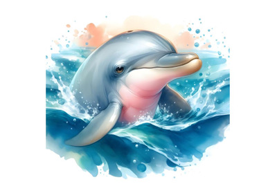 The dolphin stuck its head