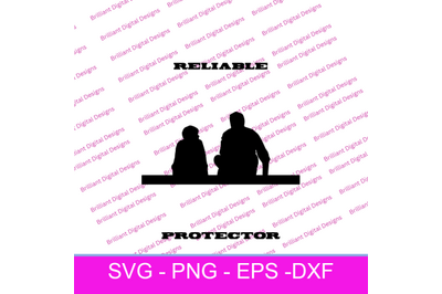 FATHER  RELIABLE PROTECTOR SVG
