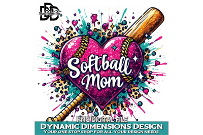 Softball Mom PNG, PNG, Digital Download, Instant Download, Digital Fil