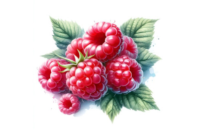 Raspberry white background