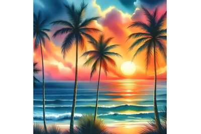 beauty of palm trees