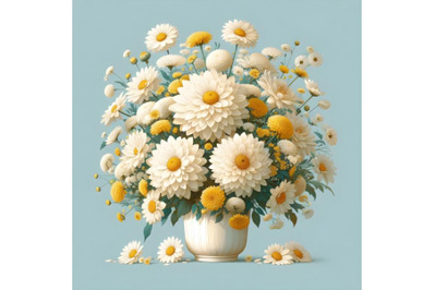 a stunning bouquet of white daisies