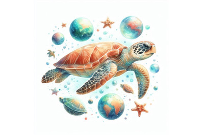 Sea turtle floats