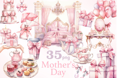 Mothers Day Clipart Bundle | Family Illustration PNG Set