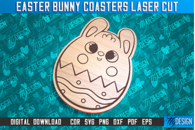 Easter Bunny Coasters | Laser Cutting File | CNC File