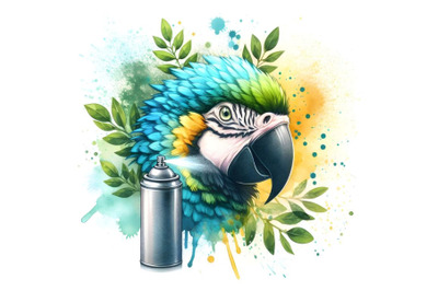 Parrot head and spray