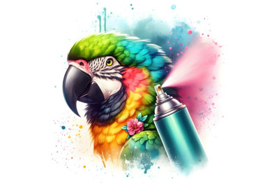 Parrot head and spray