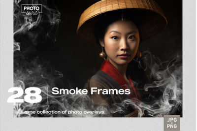 Smoke Frames JPG and PNG Photo Overlay Effects