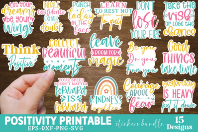 Positivity Printable stickers Bundle