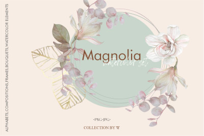 Magnolia-watercolor set