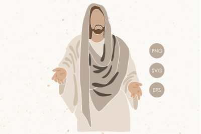 Jesus SVG, Jesus Portrait Svg, Jesus shepherd Svg, Jesus Png