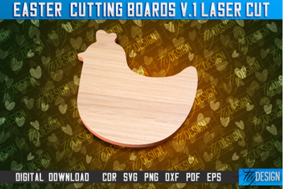 Easter Cutting Boards | Bunny Laser Cut | Easter Design v.1