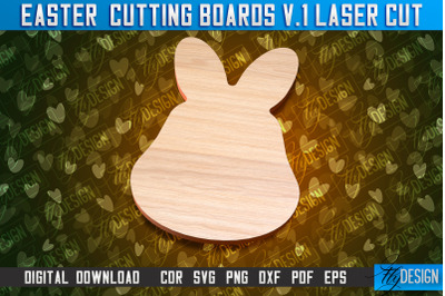 Easter Cutting Boards | Bunny Laser Cut | Easter Design v.1