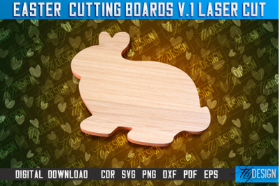 Easter Cutting Boards | Bunny Laser Cut | Easter Design v.1