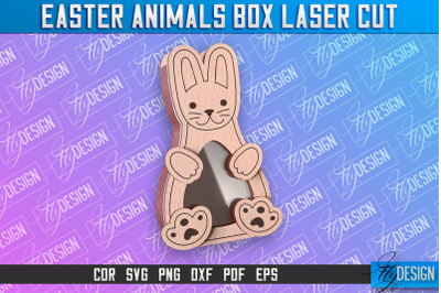 Happy Easter Box | Easter Bunny Box Laser Cut | Candy Dome