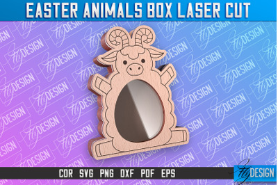 Happy Easter Box | Easter Ram Box Laser Cut | Candy Dome