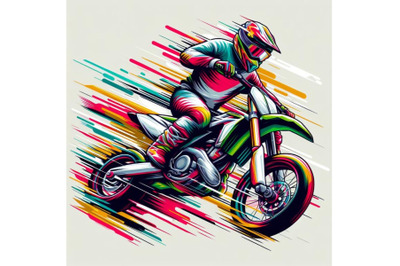 artwork motocross illustration