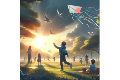 a kite in a park