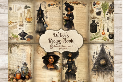 Witch Art Journal | Recipe Book Junk Journal Paper