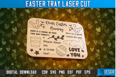 Easter Serving Tray Laser Cut | Dear Easter Bunny &amp;nbsp;| CNC File