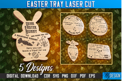 Easter Serving Tray Laser Cut | Dear Easter Bunny &amp;nbsp;| CNC File