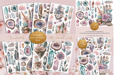 Crystals &amp; Geodes Decoupage Sheets