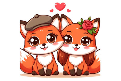 funny fox couple