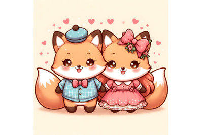 funny fox couple