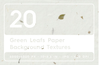 20 Green Leafs Paper Textures