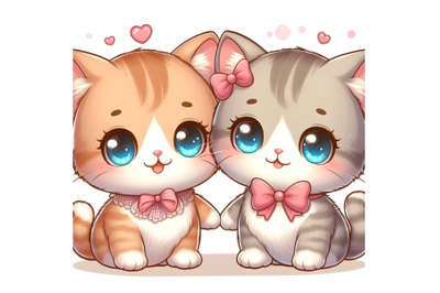 cute adorable funny kitten couple