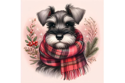 The puppy Schnauzer