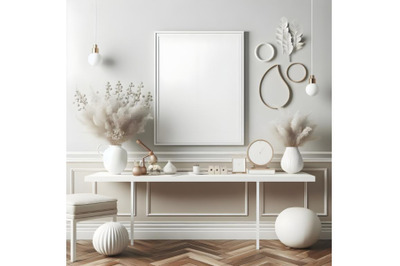 White frame and home decoration