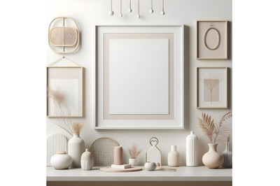 White frame and home decoration