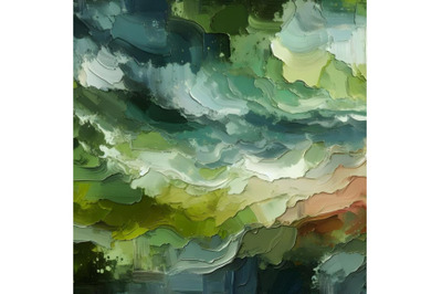 Oil paint texture, abstract green background