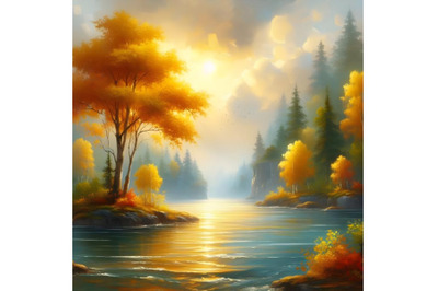 oil painting autumn