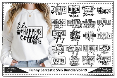 Funny Sarcastic SVG Bundle Vol-19