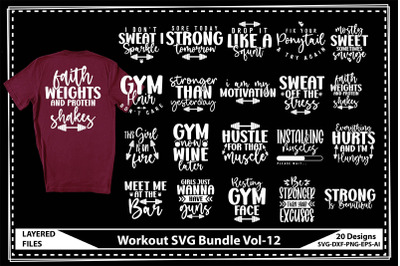 Workout SVG Bundle Vol-12