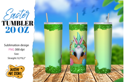 Easter tumbler sublimation. Cute easter gnome tumbler wrap