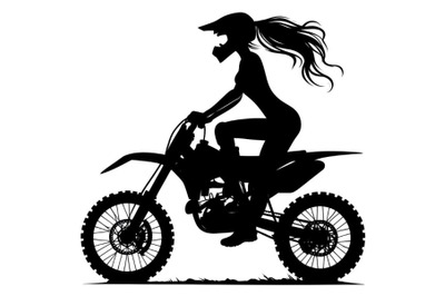 Girl and Motocross