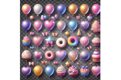 Realistic Balloon Collection