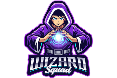 Wizard esport mascot logo design