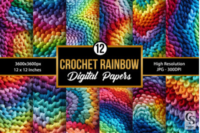 Crochet Rainbow Seamless Patterns