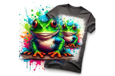 Funny frog T-shirt graphics