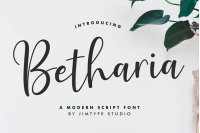 Betharia Script - Modern Business Font